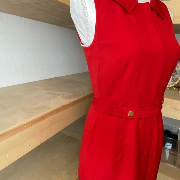 NWT Ellen Tracy Red Dress Size 4 - Picture 4 of 8
